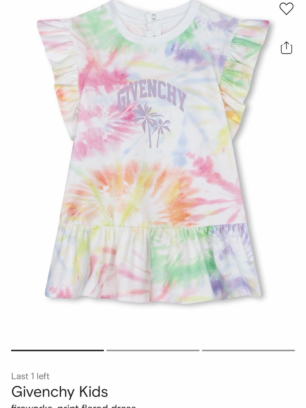 Givenchy Kids Pastel Tie-Dye Ruffle Sleeve Tank Dress